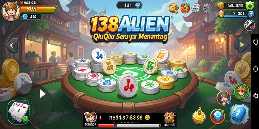 Tangkapan layar game QiuQiu dengan gameplay seru.