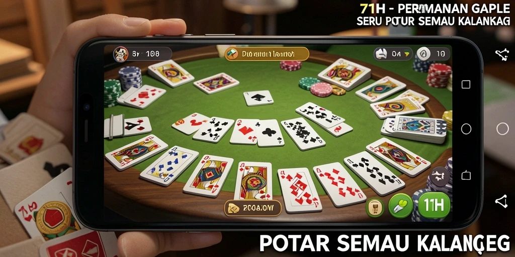 Tampilan permainan Gaple yang menarik dan interaktif.
