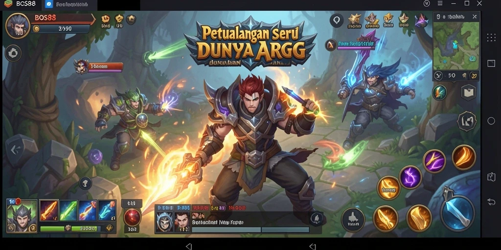 Tampilan gameplay seru BOS88 dengan pertarungan ARPG yang mendebarkan.