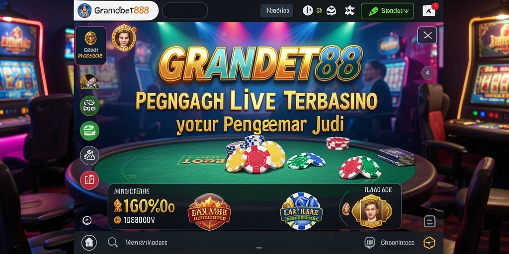 Tampilan gameplay Live Casino yang mengesankan di GRANDBET88.