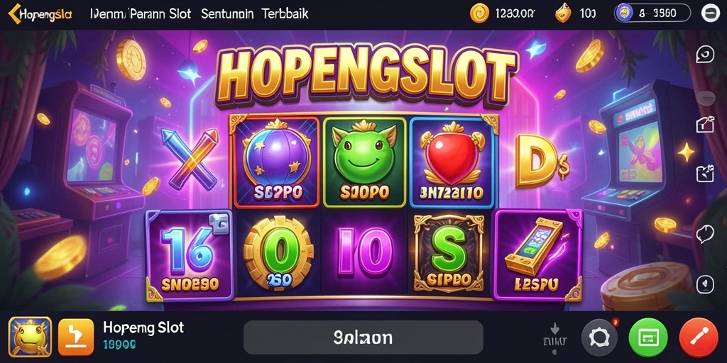 Menampilkan gameplay seru dalam HOPENGSLOT dengan karakter dan latar yang menawan.