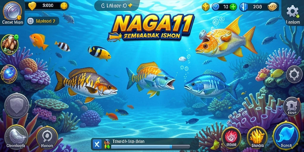 Tangkapan layar gameplay <strong>NAGA11</strong> menampilkan aksi seru menembak ikan.