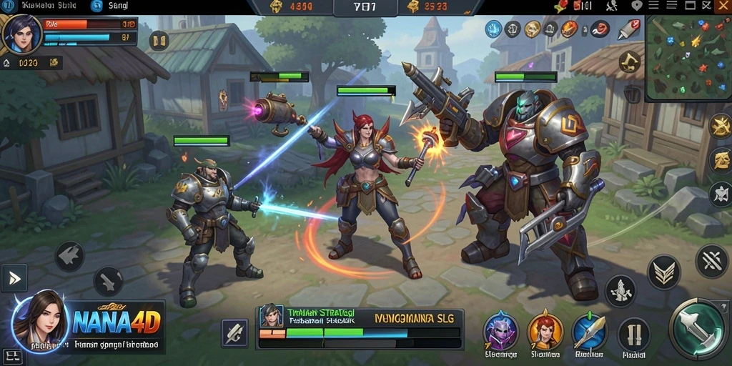 Tampilan gameplay NANA4D yang seru dan penuh aksi.