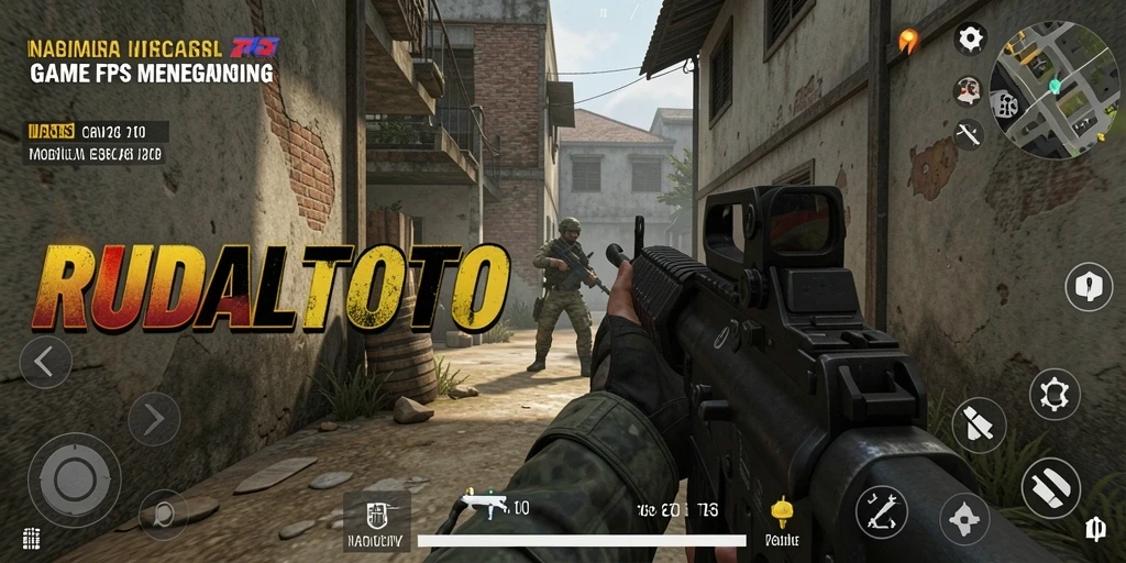 Tangkapan layar menampilkan aksi intens gameplay FPS RUDALTOTO.