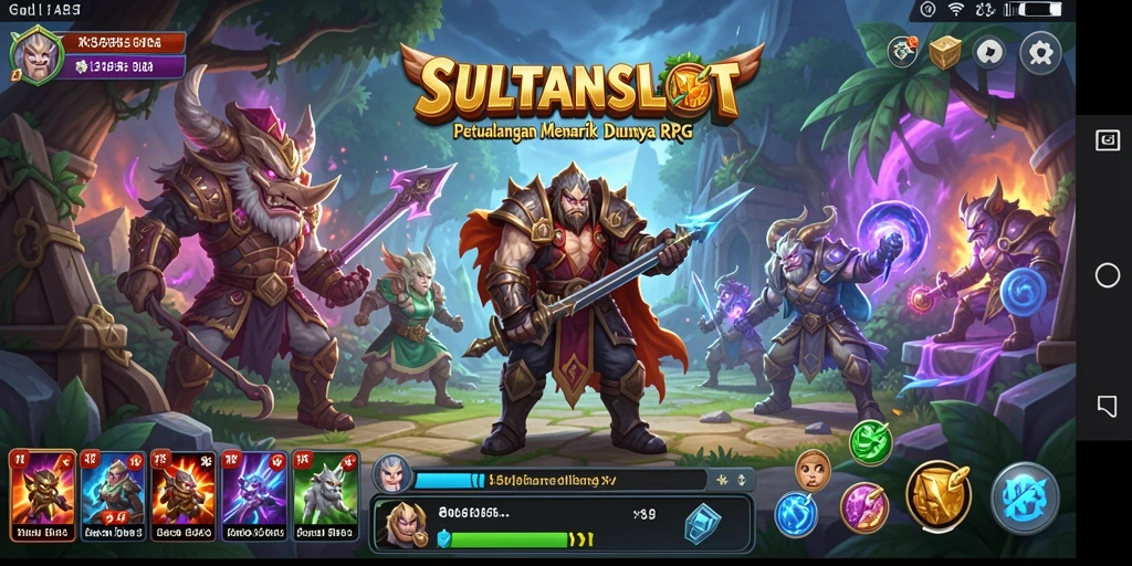 Gameplay SULTANSLOT menampilkan pertempuran seru dengan karakter unik.
