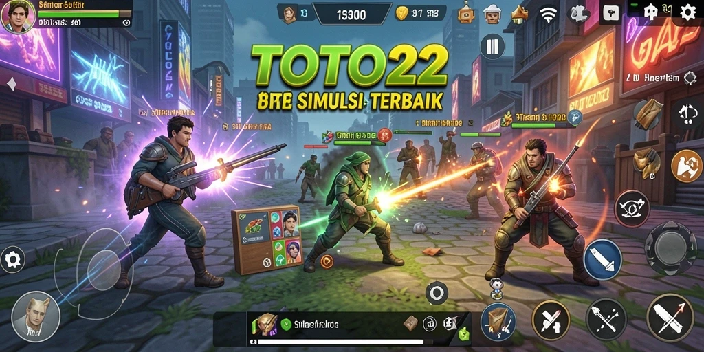 Screenshot utama gameplay TOTO22 yang menampilkan pertempuran seru.